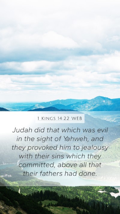 1 Kings 14:22 WEB Bible Verse Image
