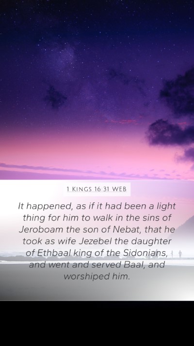 1 Kings 16:31 WEB Bible Verse Image