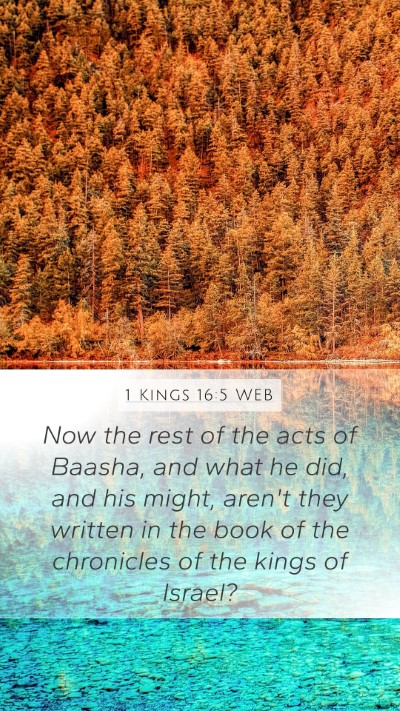 1 Kings 16:5 WEB Bible Verse Image