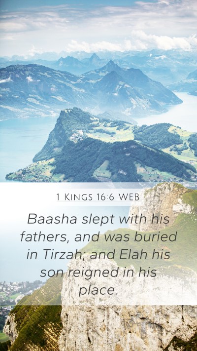 1 Kings 16:6 WEB Bible Verse Image