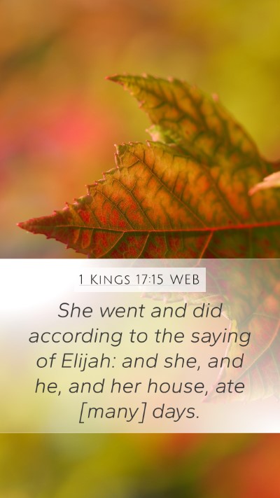 1 Kings 17:15 WEB Bible Verse Image