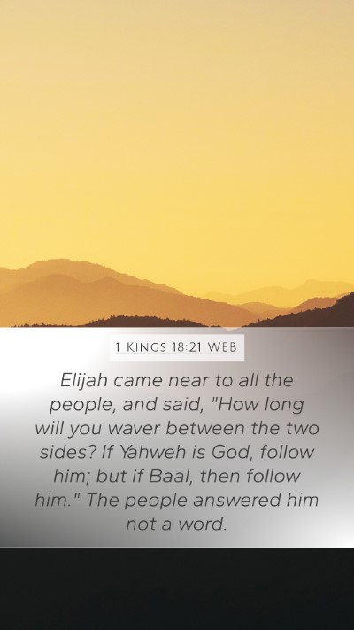 1 Kings 18:21 WEB Bible Verse Image