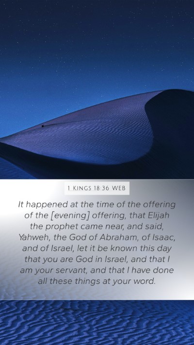1 Kings 18:36 WEB Bible Verse Image