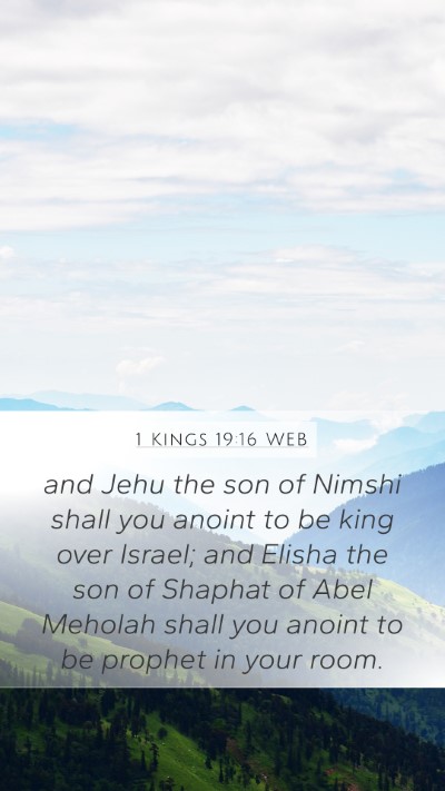 1 Kings 19:16 WEB Bible Verse Image