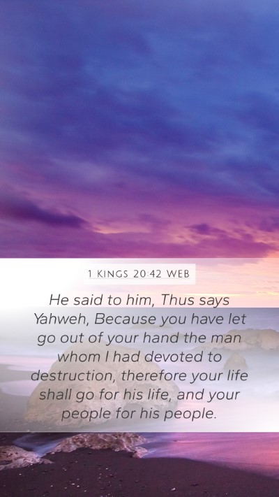 1 Kings 20:42 WEB Bible Verse Image