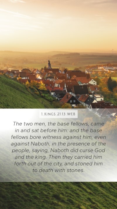 1 Kings 21:13 WEB Bible Verse Image