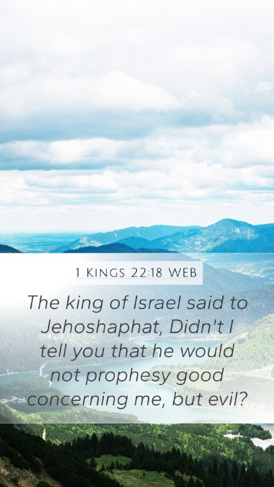 1 Kings 22:18 WEB Bible Verse Image