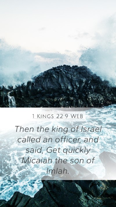 1 Kings 22:9 WEB Bible Verse Image