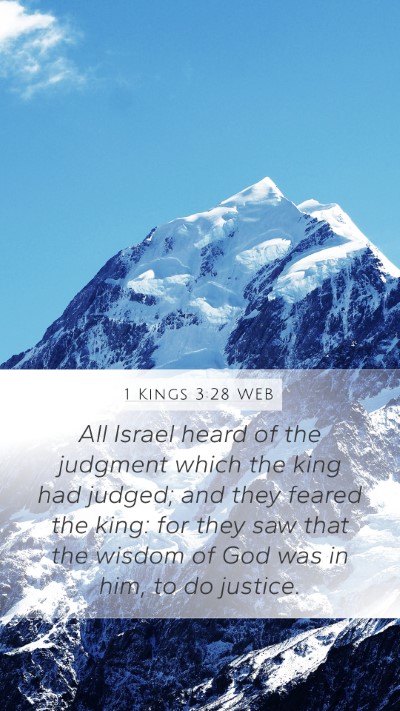 1 Kings 3:28 WEB Bible Verse Image
