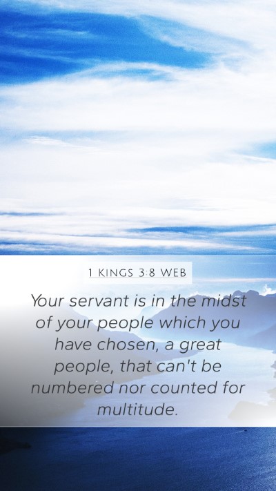 1 Kings 3:8 WEB Bible Verse Image