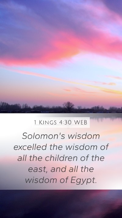 1 Kings 4:30 WEB Bible Verse Image