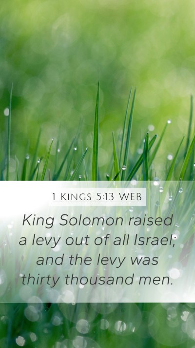 1 Kings 5:13 WEB Bible Verse Image