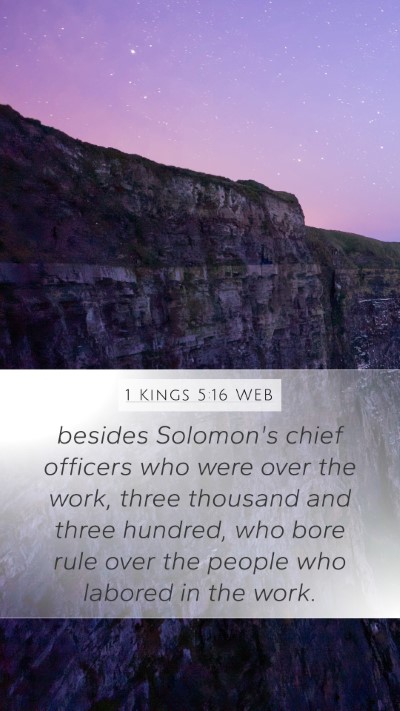 1 Kings 5:16 WEB Bible Verse Image