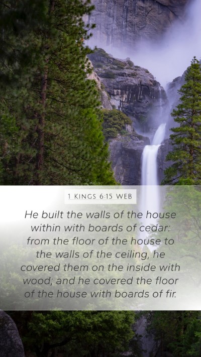 1 Kings 6:15 WEB Bible Verse Image