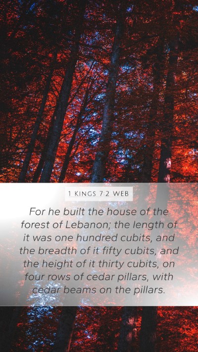 1 Kings 7:2 WEB Bible Verse Image