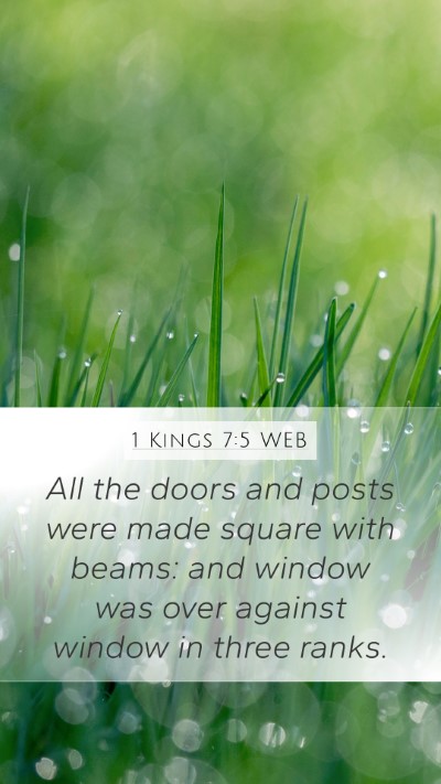 1 Kings 7:5 WEB Bible Verse Image