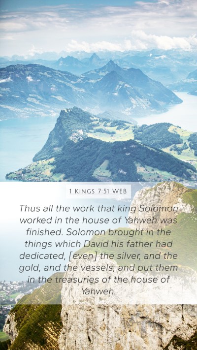 1 Kings 7:51 WEB Bible Verse Image