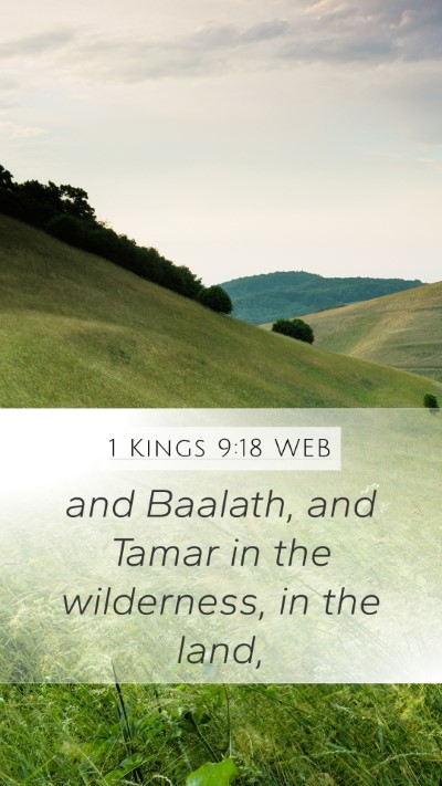 1 Kings 9:18 WEB Bible Verse Image