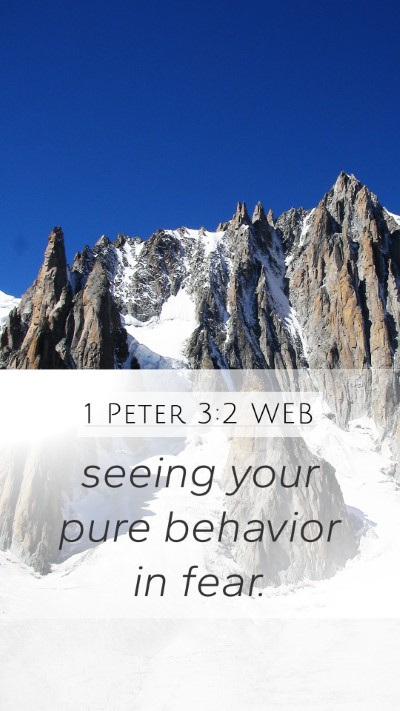 1 Peter 3:2 WEB Bible Verse Image
