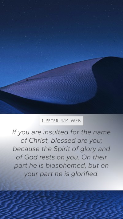 1 Peter 4:14 WEB Bible Verse Image