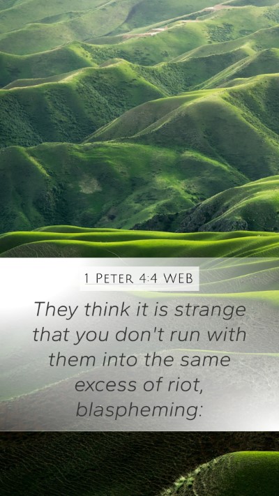 1 Peter 4:4 WEB Bible Verse Image