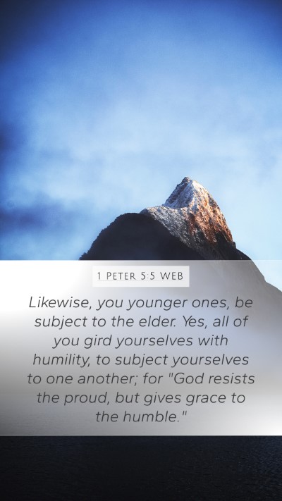 1 Peter 5:5 WEB Bible Verse Image