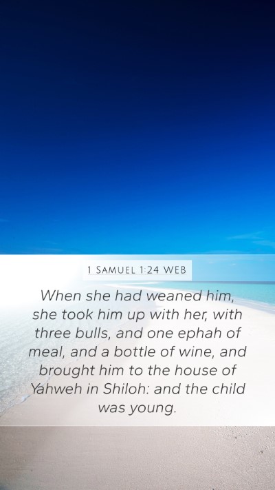 1 Samuel 1:24 WEB Bible Verse Image