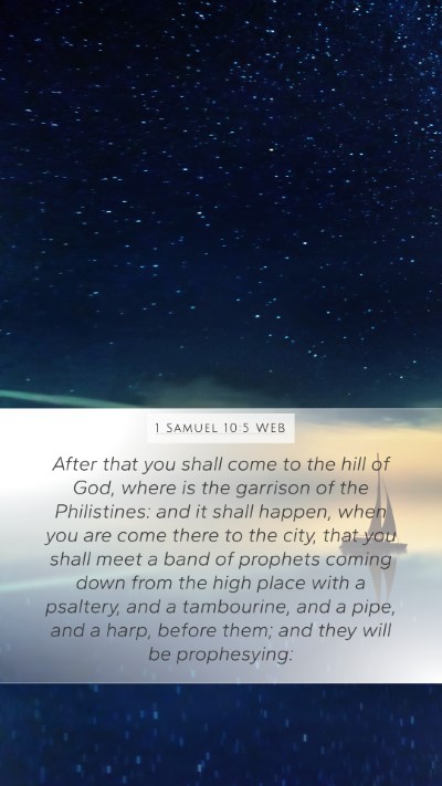 1 Samuel 10:5 WEB Bible Verse Image