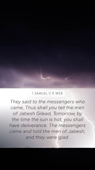 1 Samuel 11:9 WEB Bible Verse Image