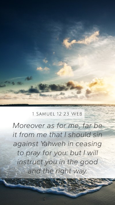 1 Samuel 12:23 WEB Bible Verse Image