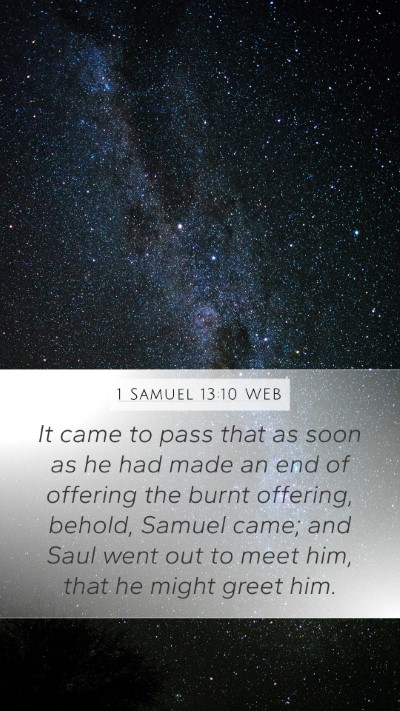 1 Samuel 13:10 WEB Bible Verse Image