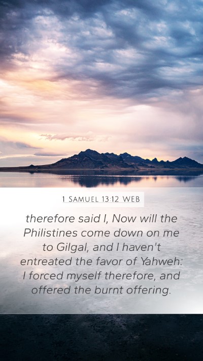 1 Samuel 13:12 WEB Bible Verse Image