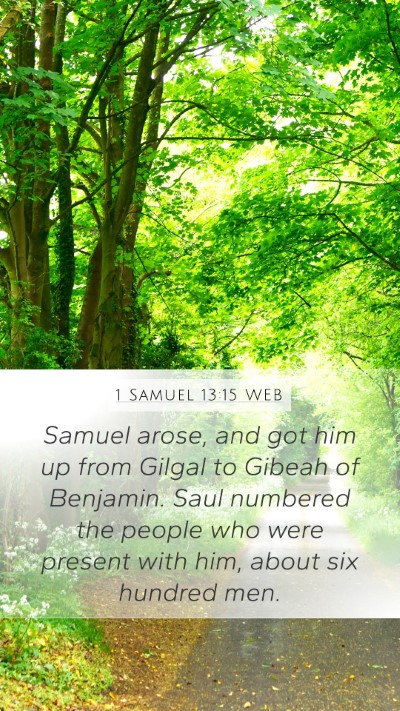 1 Samuel 13:15 WEB Bible Verse Image