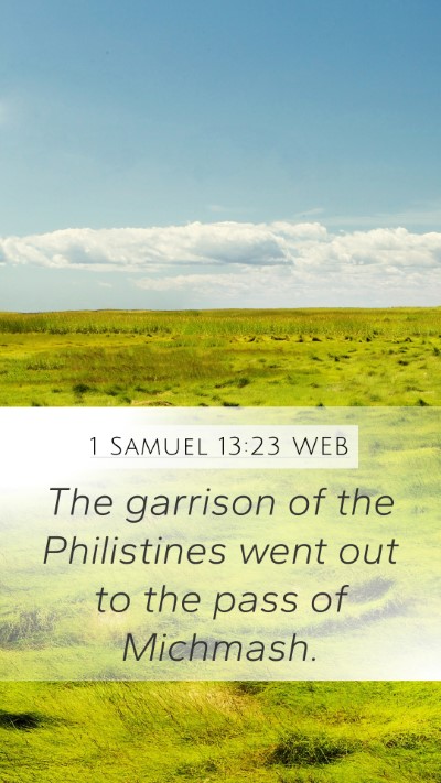 1 Samuel 13:23 WEB Bible Verse Image