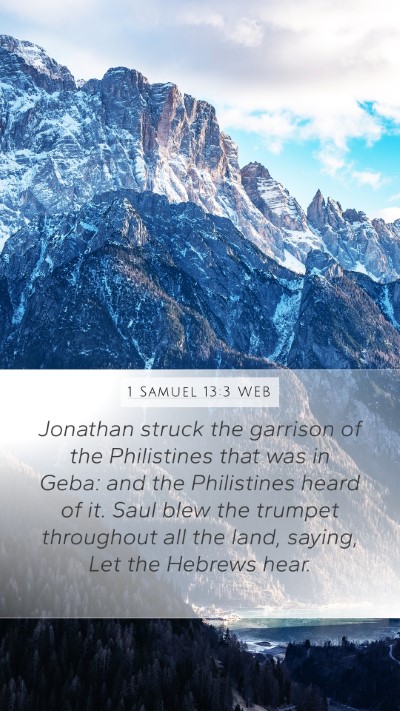 1 Samuel 13:3 WEB Bible Verse Image