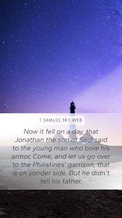 1 Samuel 14:1 WEB Bible Verse Image