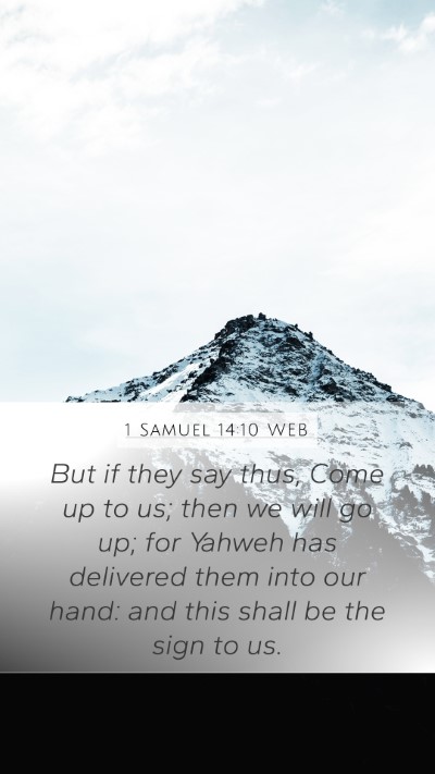 1 Samuel 14:10 WEB Bible Verse Image