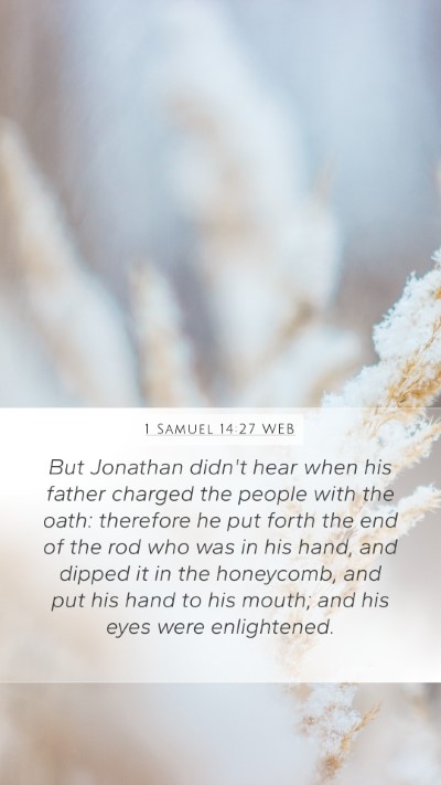 1 Samuel 14:27 WEB Bible Verse Image