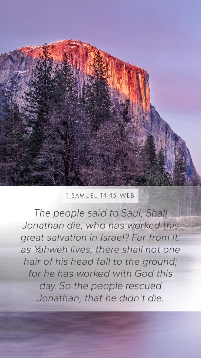 1 Samuel 14:45 WEB Bible Verse Image