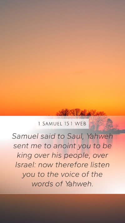 1 Samuel 15:1 WEB Bible Verse Image