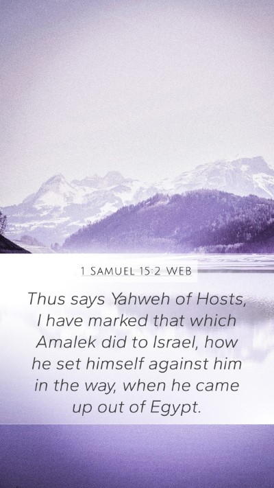 1 Samuel 15:2 WEB Bible Verse Image