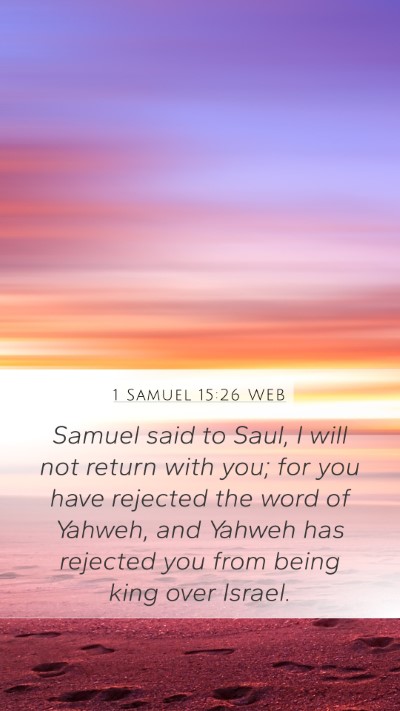 1 Samuel 15:26 WEB Bible Verse Image