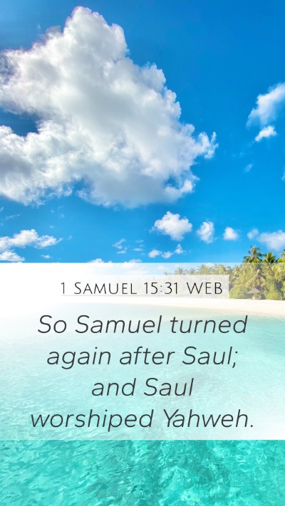 1 Samuel 15:31 WEB Bible Verse Image