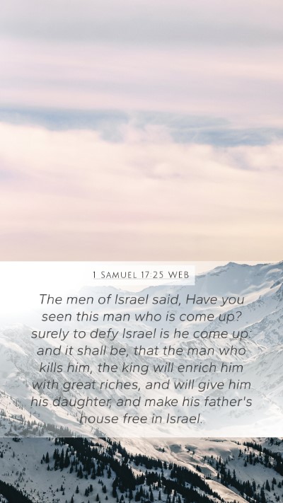 1 Samuel 17:25 WEB Bible Verse Image