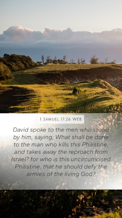 1 Samuel 17:26 WEB Bible Verse Image