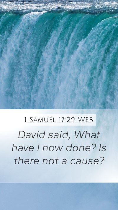 1 Samuel 17:29 WEB Bible Verse Image