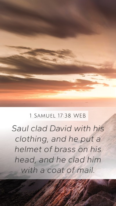 1 Samuel 17:38 WEB Bible Verse Image