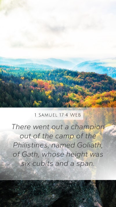 1 Samuel 17:4 WEB Bible Verse Image