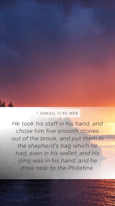 1 Samuel 17:40 WEB Bible Verse Image