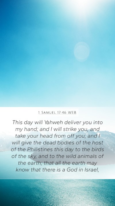 1 Samuel 17:46 WEB Bible Verse Image